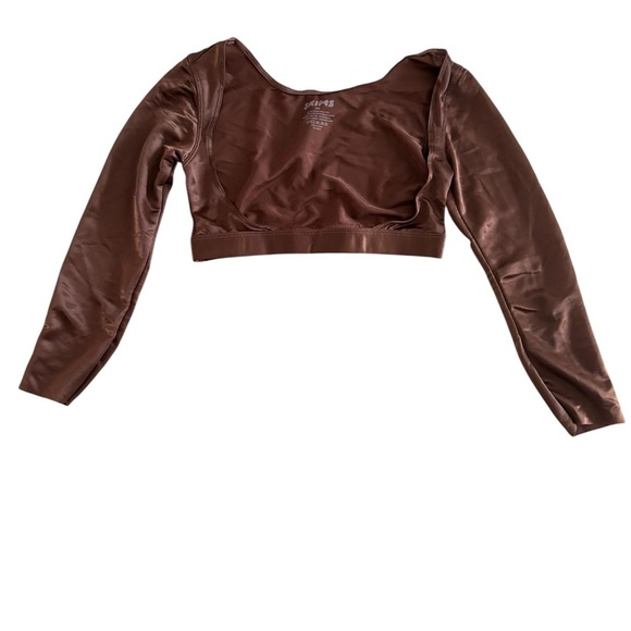 SKIMS Tops - SKIMS Brown Long Sleeve Crop Top